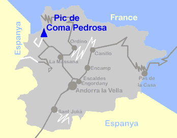 Pic de Comapedrosa Andorra Andorre Altitud: 2942 mts